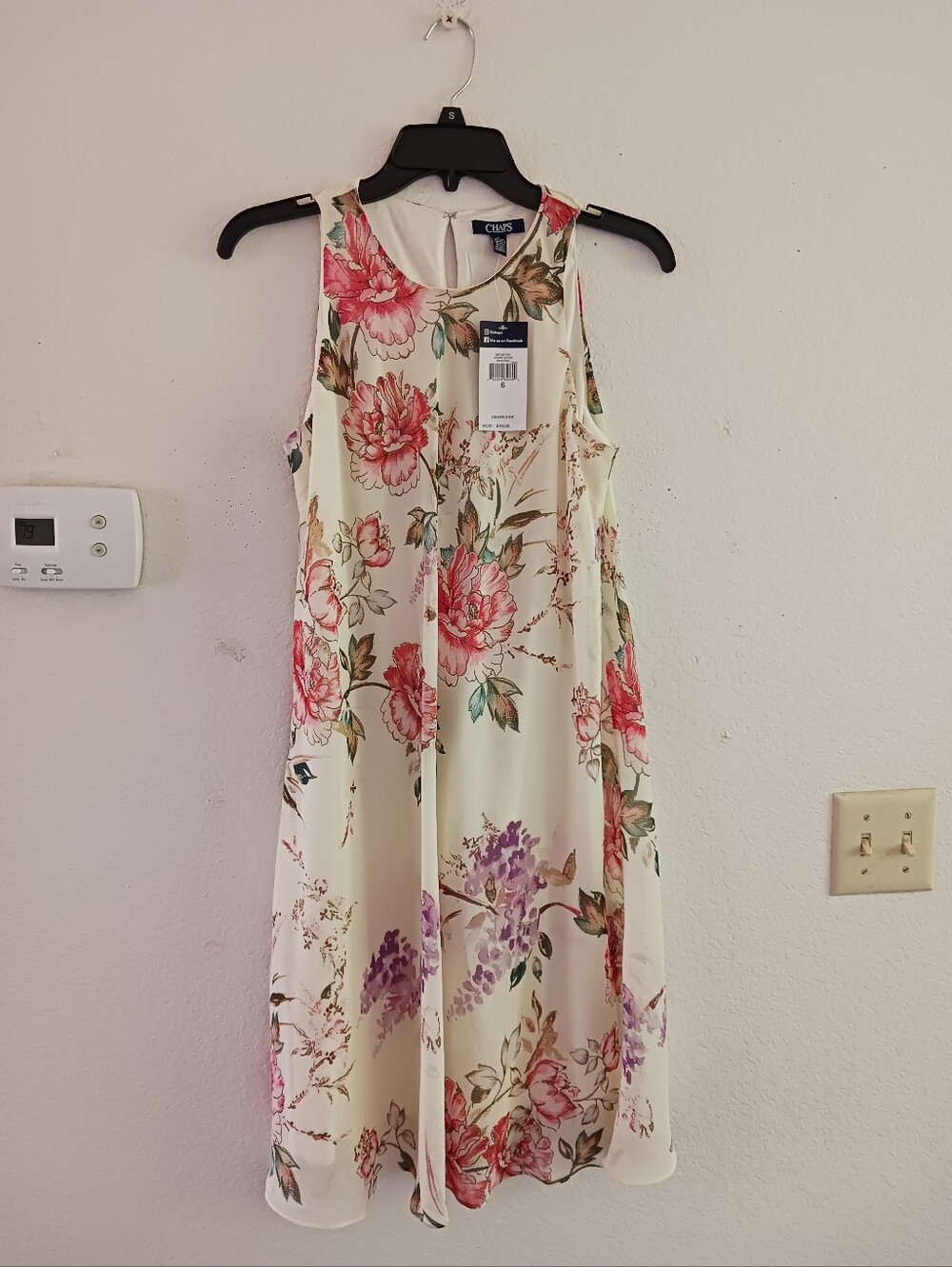 Chaps‎ Sleeveless Crewneck Floral Dress - Picture 2 of 6